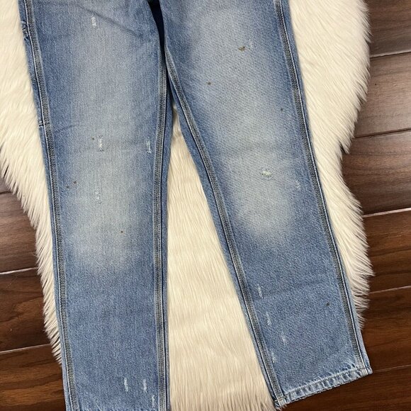 Lee Women's Size 24 Authentic Fade High Rise Dungaree Ankle Denim Jeans - Picture 3 of 10